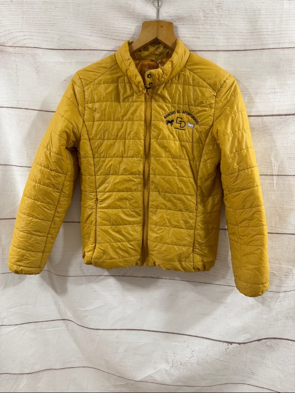 Kids Yellow Quilted lightweight puffer Jacket size Small Daisy brand